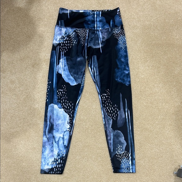Beyond Yoga Pants - New Beyond Yoga Abstract Blue and Black Leggings